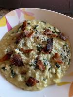 risotto cavolo nero e guanciale croccante