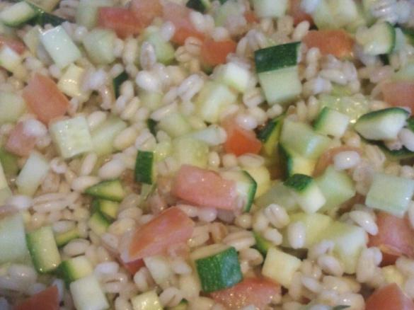 Orzo freddo vegan di sole verdure (dieta dissociata)