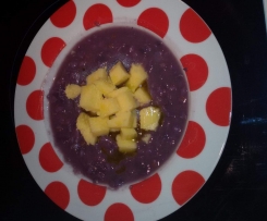 Zuppa cavolo viola ai cereale e polenta