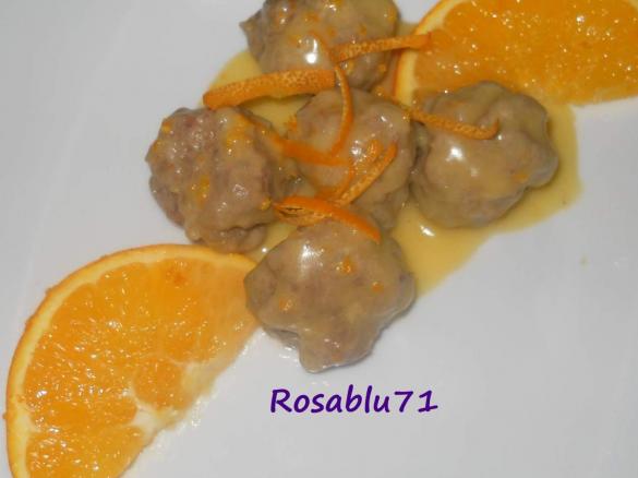 Polpettine con salsa all'arancia ( a modo mio)