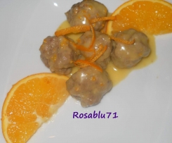Polpettine con salsa all'arancia ( a modo mio)