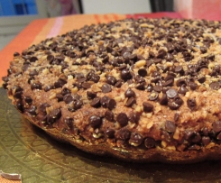 Dolce alla banana e crumble al cioccolato e noci