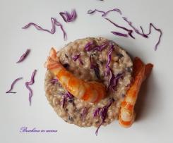 Risotto violetto con mazzancolle