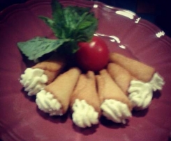 conetti croccanti alla mousse di gorgonzola