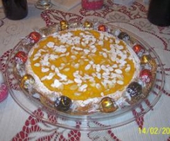 Crostata alla crema di arancia e scaglie di mandorle