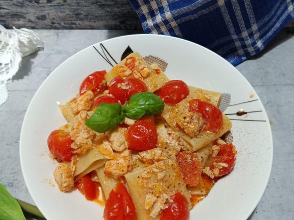 PACCHERI CON PESCE SPADA E BRANDY