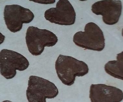 CUORI AL FONDENTE E NOCI (biscotti)