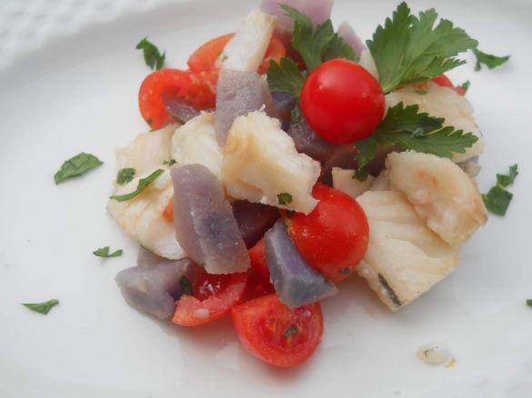 Insalata Fredda di Merluzzo e Patate Viola 