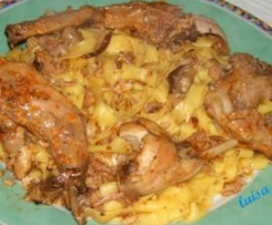Tagliatelle al sugo di coniglio