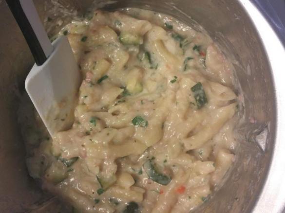 Pasta risottata zucchine e prosciutto