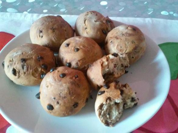 PANINI AL LATTE DI RISO CON GOCCE DI CIOCCOLATA ~ Contest cioccolato a colazione