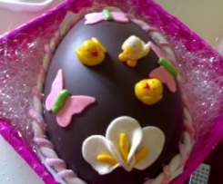 uova di pasqua tipo rocher con stampo decoupage