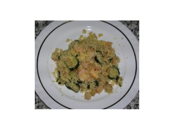 Cous cous con zucchine e gamberetti