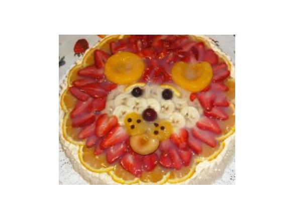 torta  con la faccia di leone