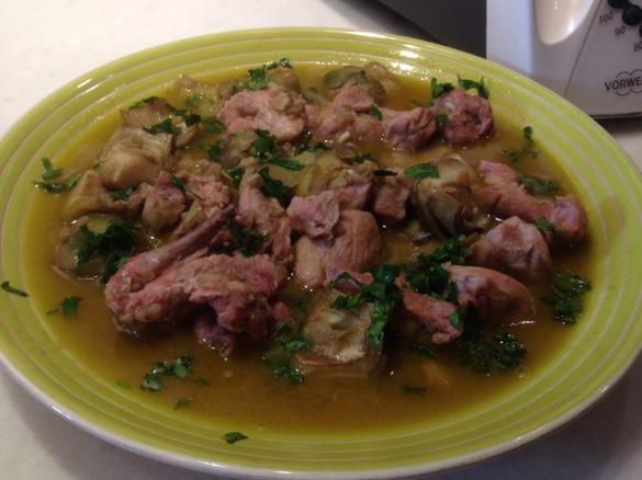 Agnello sbagliato ai carciofi ( maiale che si credeva agnello)