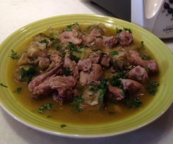 Agnello sbagliato ai carciofi ( maiale che si credeva agnello)