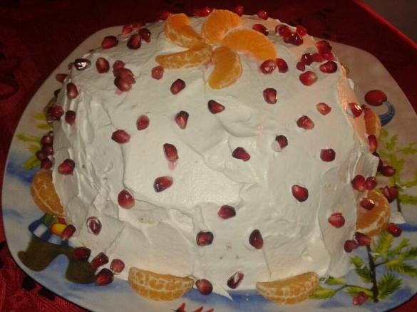 Zuccotto mandarino e melograno