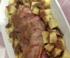Polpettone di carne con funghi e patate