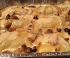 CREPES  PROSCIUTTO   E  FUNGHI PORCINI (la migliore )