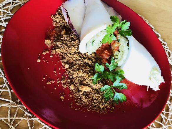 Calamari ripieni con crumble di pane