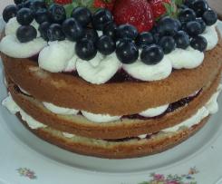 Torta con composta di frutti di bosco,mascarpone e panna 'Contest 40 anni di bimby