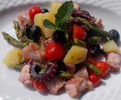 Insalata di Polpo Asparagi e Pomodorini
