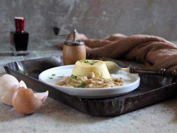 Tortino al parmigiano e funghi