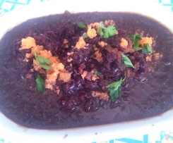 Risotto venere con carote alla curcuma