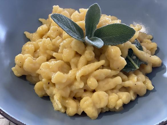 Spatzle di zucca burro e salvia