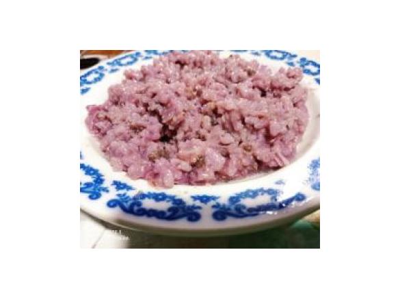 Risotto al cavolo rosso e salsiccia