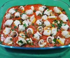 Involtini di tacchino allo speck ripieni di castagne su salsa alle verdure