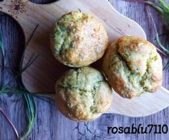 Muffin Salati con Agretti e prosciutto Cotto