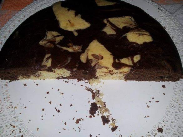 Torta vaniglia e cioccolato.