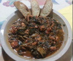 polpo con le bietole