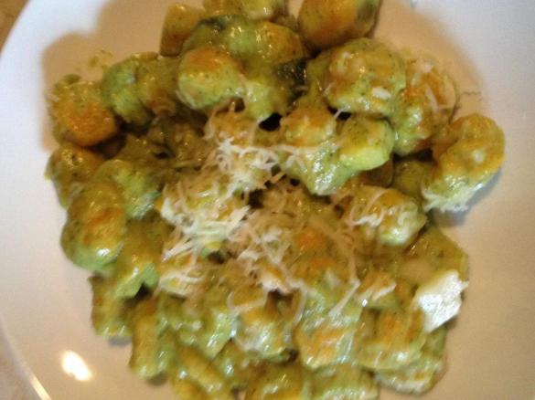 Gnocchi di carote con crema di zucchine