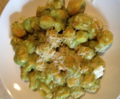 Gnocchi di carote con crema di zucchine