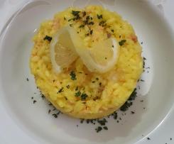 Risotto al limone salmone e zafferano