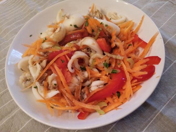 Seppie in insalata croccante all'aceto balsamico