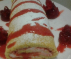 Rotolo di pan di Spagna farcito