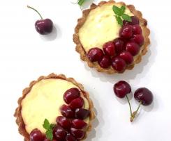 Crostatine di farro alla crema di yogurt e ciliegie (contest yogurt)
