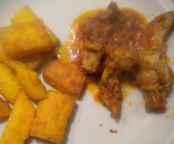 CONIGLIO 'NCIP e 'NCIAP con polenta