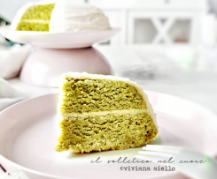 Torta al vapore ai piselli con crema di burro alla vaniglia