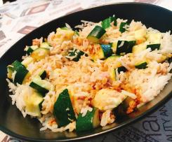 Riso Basmati con Zucchine, Tonno e Curry