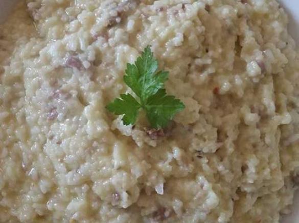Risotto salsiccia e scamorza.
