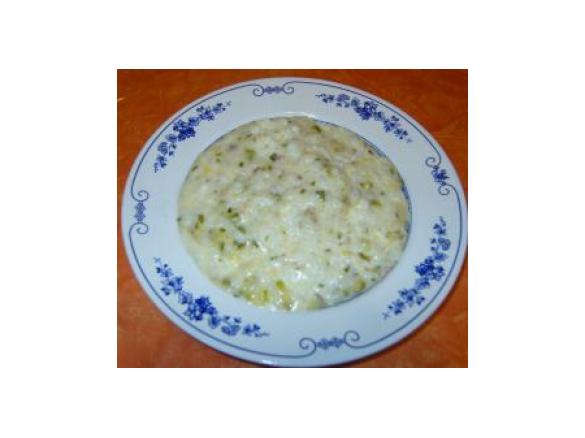 Risotto zucchine e speck