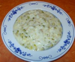 Risotto zucchine e speck