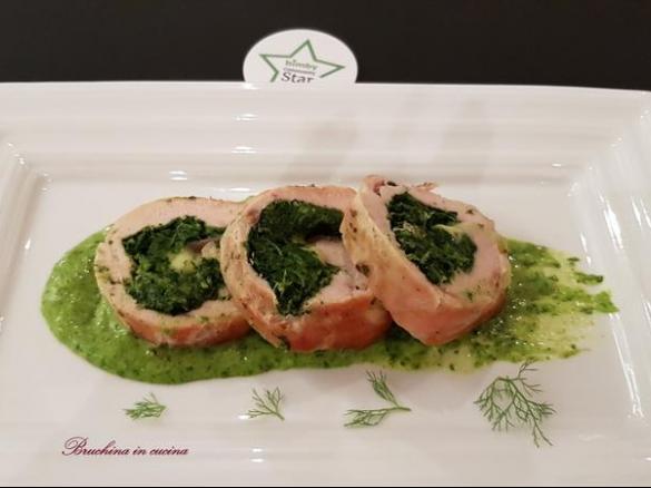 Petto di tacchino ripieno di erbette