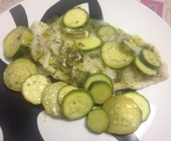 SCALOPPINA DI MERLUZZO AL LIMONE CON ZUCCHINE