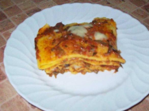Lasagna di crepes ai funghi