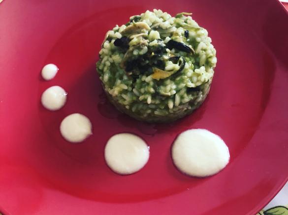 Risotto con asparagi selvatici e cozze